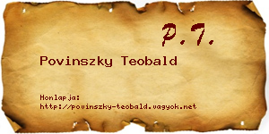 Povinszky Teobald névjegykártya